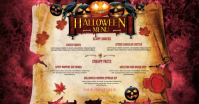 Halloween Menu Banner auf Facebook geteiltes Bild template
