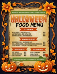Halloween Menu Ulotka (US Letter) template