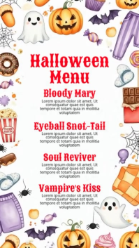 halloween menu Instagram Story template