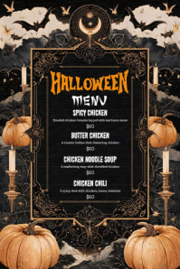 Halloween Menu Plakat template