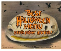 Halloween menu Large Rectangle template