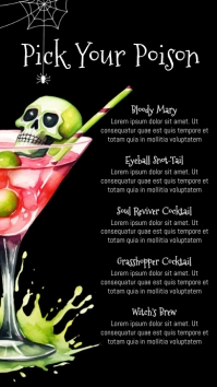 Halloween Menu Digital Display (9:16) template