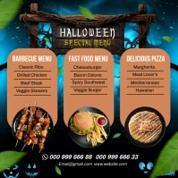 halloween menu Instagram Post template