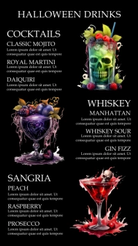 Halloween Menu Affichage numérique (9:16) template