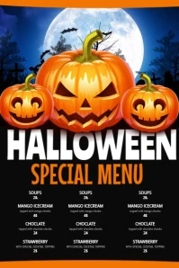 halloween menu Poster template