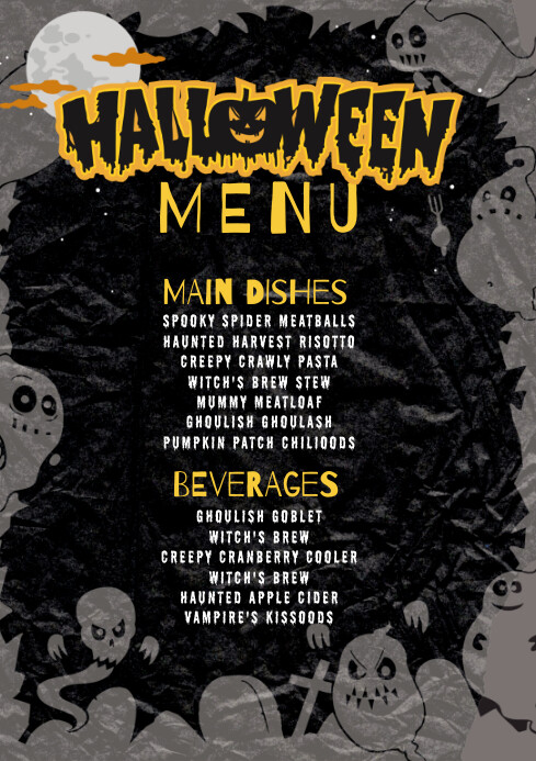 Copy of Halloween Menu | PosterMyWall