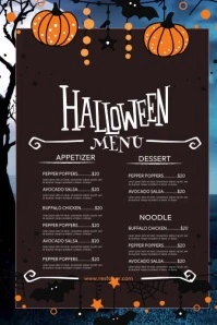 Halloween Menu Poster template