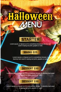 Halloween Menu Grafik Pinterest template