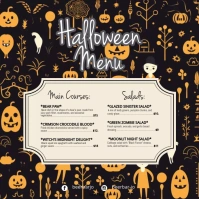 Halloween Menu Instagram-bericht template