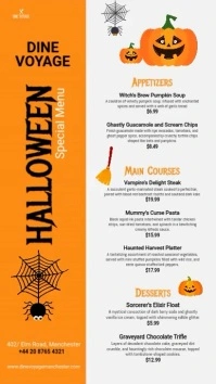 Halloween Menu Digital Display template