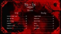 Halloween Menu Horizontal Digital Display Video template