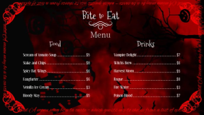 Halloween Menu Horizontal Digital Display Video template