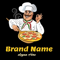 Halloween Menu logo, pizza logo template