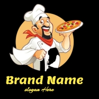 Halloween Menu logo, pizza logo template