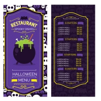 Halloween Menu Purple โพสต์บน Instagram template