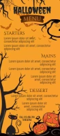Halloween Menu Rack Card Template Design Prin
