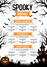 Bianco Halloween Menu A4 Template