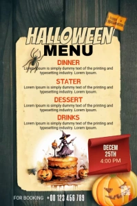 Halloween Menu Template Grafik Pinterest
