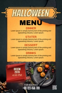 Halloween Menu Template Tumblr Graphic
