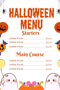 Halloween Menu Template โปสเตอร์