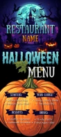Halloween Menu Template Design  Rack Card