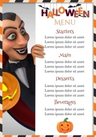 Halloween Menu Video Template A4