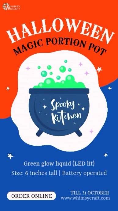 Neon Halloween Merchandise Instagram Reel template