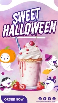 Halloween Milkshake Ads Instagram Story template