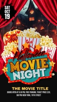 Halloween Movie Flyer Instagram Story template