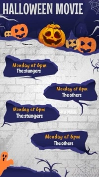 Halloween movie list História do Instagram template