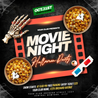 halloween movie night โพสต์บน Instagram template