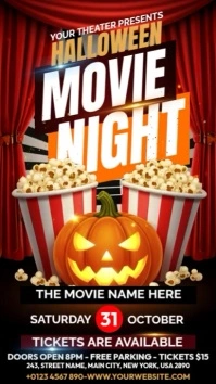 Halloween Movie Night Instagram-verhaal template