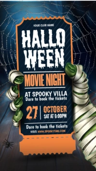 halloween movie night Historia de Instagram template