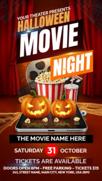 Halloween Movie Night Instagram Reel template