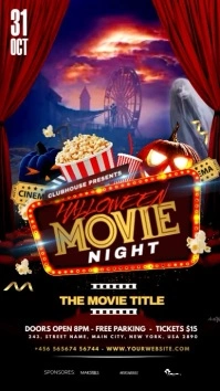 halloween movie night Instagram Story template