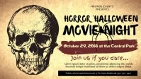Halloween Movie Night Facebook Cover Video template