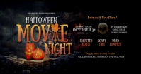 Halloween Movie Night Facebook Shared Image template