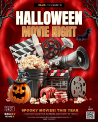 Rot Halloween Movie Night Instagram Portrait Template