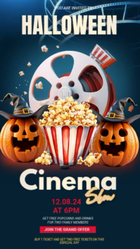 Halloween Movie Night Instagram Reel template