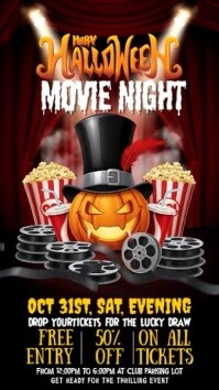 Nero Halloween Movie Night Instagram Story Template