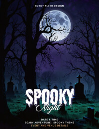 黑色 Spooky Night Event Flyer Template