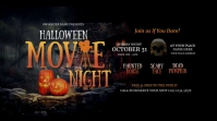 Halloween Movie Night Twitter Post template