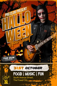Halloween Music Concert Poster template