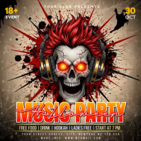 Halloween Music Night Instagram Post Wpis na Instagrama template