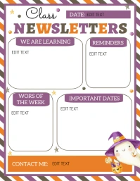 Halloween Newsletter Template Pamflet (Letter AS)