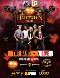 Halloween Night Concert ใบปลิว (US Letter) template