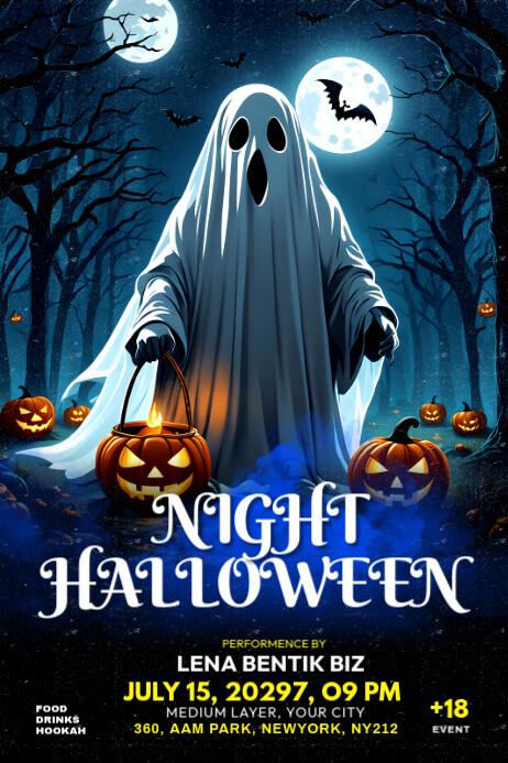 HALLOWEEN NIGHT Cartaz template