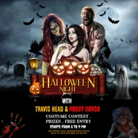 Halloween Night Instagram Square (1:1) template