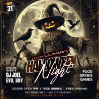 Halloween Night Instagram Post template