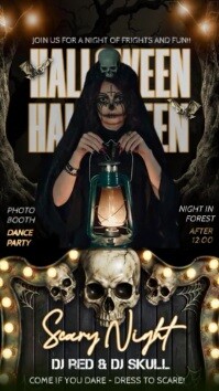 Halloween Night Instagram Story template
